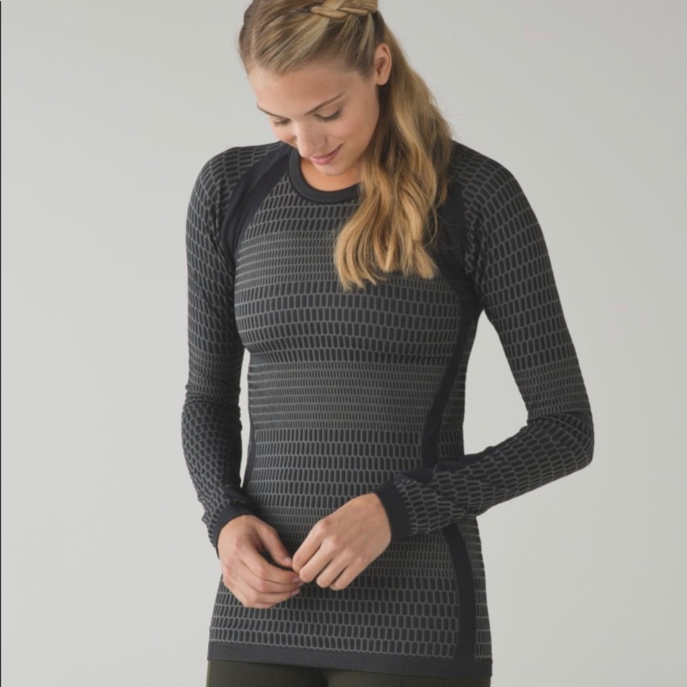 Lululemon About That Base Long Sleeve Sz 6 Black